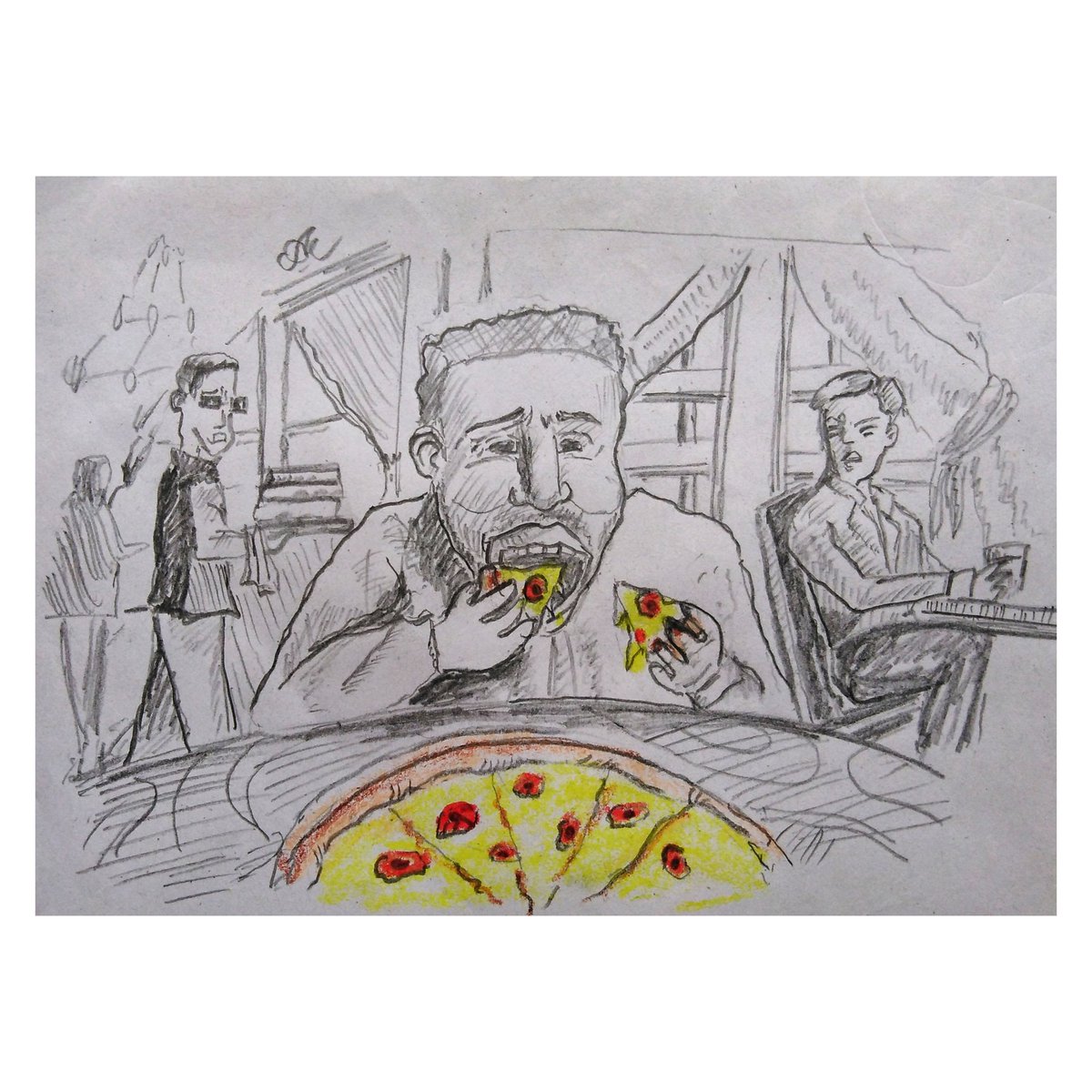 awwmyth's tweet image. Me at @dominos
.
.
#pizza #pizzasketch #drawing #sketching #painting #art #food #foodsketch #sketchbook #hazarohashtag #amitChowdhury #awwmyth #Dominos