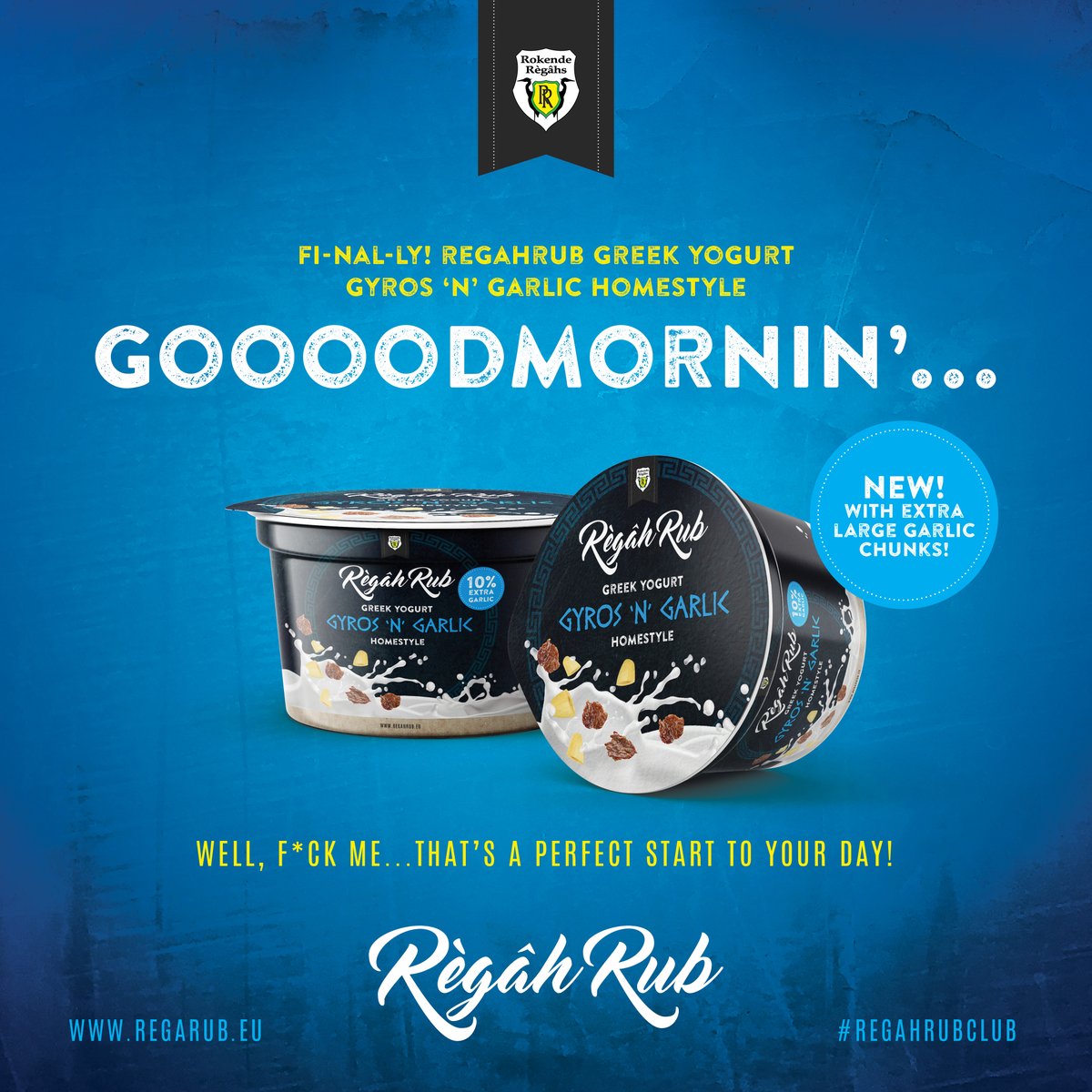 MarvelisDB's tweet photo. @RokendeRegahs gaat de zuivelmarkt bestormen met een brutale griekse yoghurt. Eerlijk is eerlijk...wij als de verpakkingsontwerpers vonden het verrassend lekker!
---
#MarvelisDB #grafischontwerpers #verpakkingsontwerp #RegahRub #greekyogurt #gyros #garlic #loveourjob https://t.co/ncsiFOg6RW