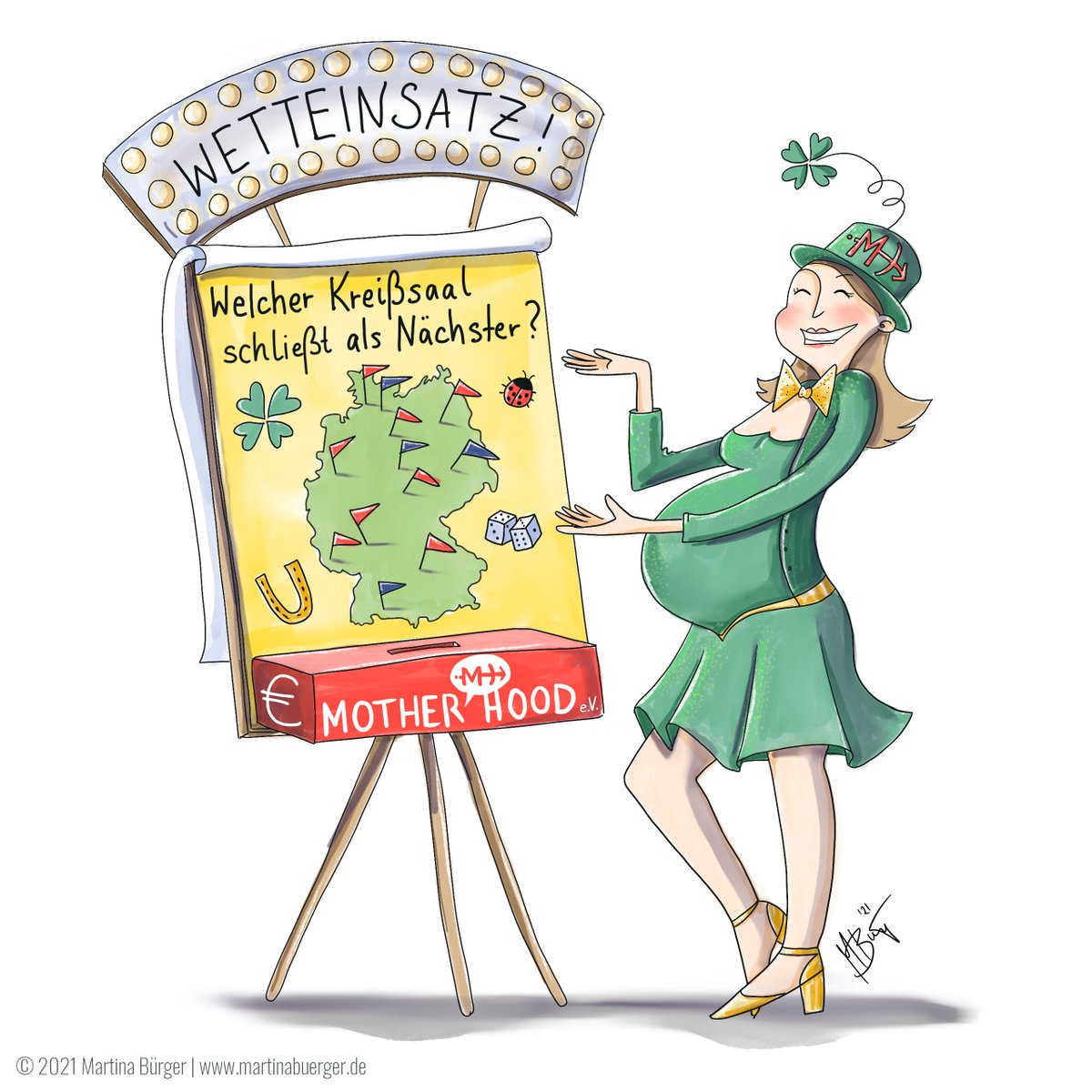 Seit Anf. 2021 schlossen 5 Kreißsäle endgültig bzw. gaben Schließung bekannt! Ohne Rücksicht auf betroffene Eltern, ohne Vorlaufzeit! Uns reichts! Wir eröffnen ein #Wettbüro, mit dem Eltern an jeder #Kreißsaalschließung verdienen können.
bit.ly/mother-hood-we… #kreißsaalzu