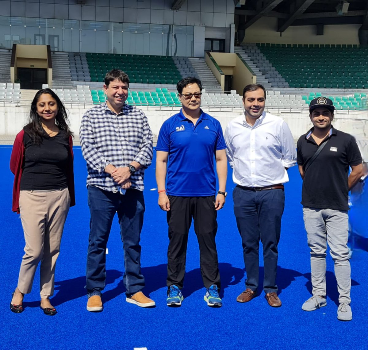 It was truly our delight and privilege to begin filming our campaign for the @Tokyo2020hi with the leadership and support of honorable sports minister @KirenRijiju. Thank you very much sir @Media_SAI