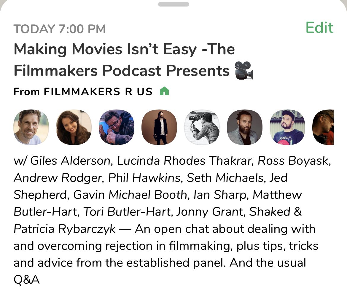 wordswithjonny's tweet photo. Today! w/ @GilesAlderson @filmmakerspod @LucindaRhodes @IanSharp @35mmDoP @Jedshepherd @philmblog @SirSethMichaels @GavinBooth 
@MButlerHart @ToriButlerHart @ShakedBerenson @ThreeWMonkeys 
https://t.co/oqqIroe8KT https://t.co/p5AnrEbQxL
