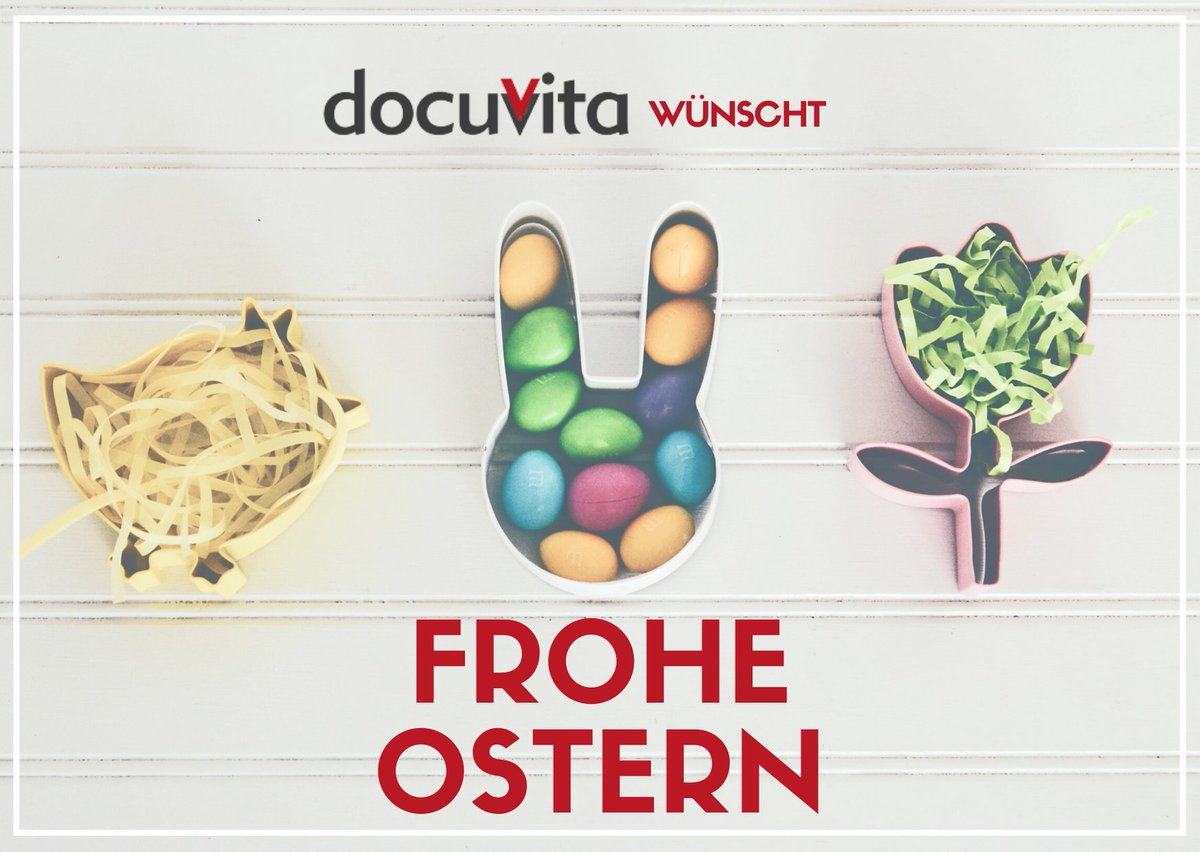 docuvita_DMS's tweet photo. Wir wünschen allen Partnern, Kunden &amp; deren Familien ein SCHÖNES OSTERFEST...natürlich mit erfolgreicher Ostereiersuche und vielen leckeren Schokohasen! 🐣🐰 #docuvita #Ostern https://t.co/BAQvpPbYgy