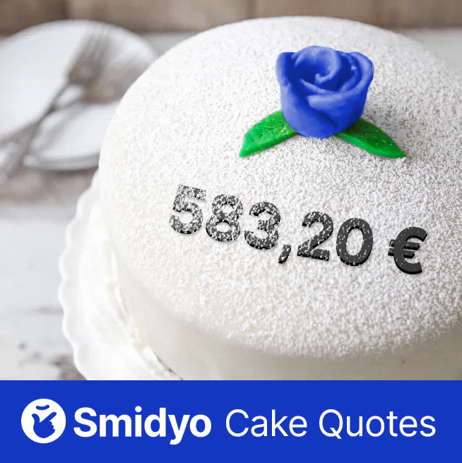 Introducing: Smidyo Cake Quotes™

Our revolutionary new service increases your rate of accepted quotes by up to 700%!

- Selectable number material: Marzipan / Icing
- XpressBake™ technology
- Fully bio-degradeable
- Vegan options available

Read more: smidyo.com/landing-page/c…
