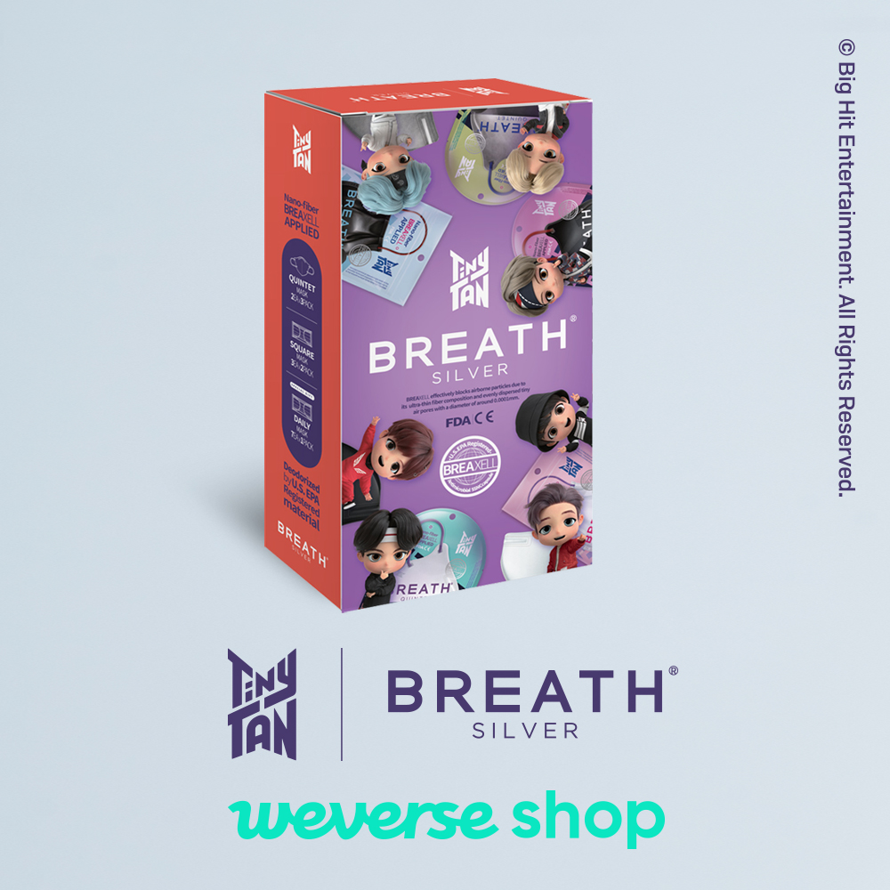 BreathSilver's tweet photo. Only 2 days left ⏰
Breath TinyTAN weverse edition PRE-ORDER
only available on @weverseshop until April 2, 2021
https://t.co/EmoMojfGMA 

TinyTAN inspired by BTSⓒBHE
#브레스실버 #브레스타이니탄 #타이니탄마스크 #위버스 
#BRETHSILVER #BreathTinyTAN #Tinymask #weverse https://t.co/o6zRnnmyWh