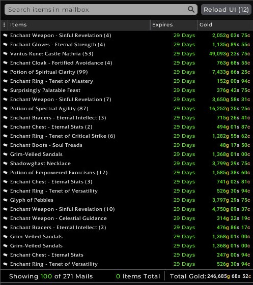 tsnwow's tweet photo. 973.226g in #dailymailbox
Not bad for a first day on a 2nd account aswell as diving deeper into the legendary market! Me like.
#goldmaking #wowgold #worldofwarcraft https://t.co/w4ruSDK0bv