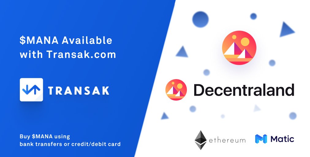For the players! We are partnering with the first fully decentralized world! <a href="/decentraland/">Decentraland</a> does not need an intro as the most prominent project, at the intersection of NFT/Gaming. Players can now buy $MANA with their cards or bank transfer directly on account.decentraland.org 🚀🎮