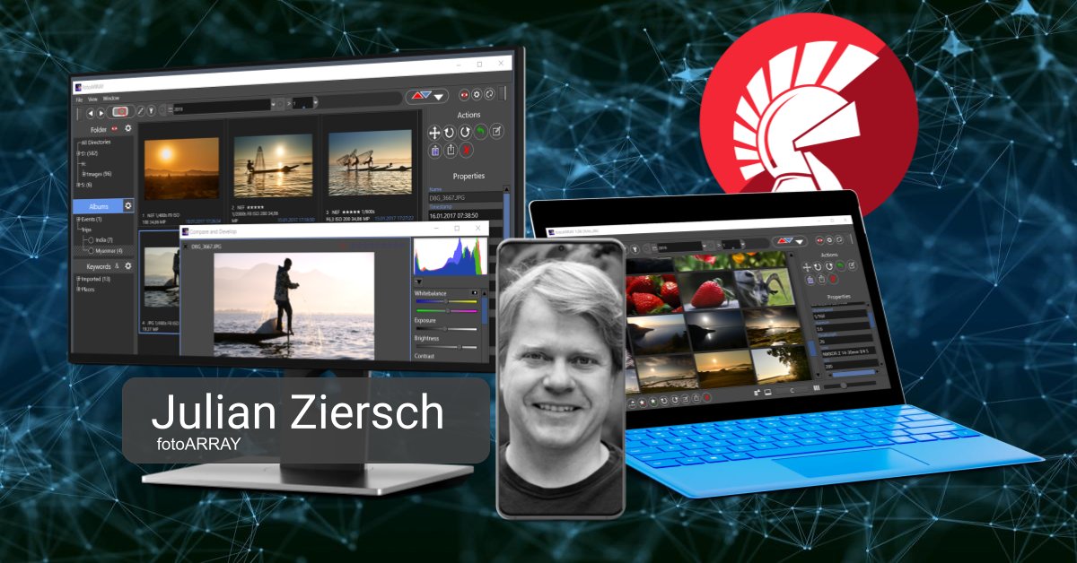 EmbarcaderoTech's tweet image. Julian Ziersch has been programming with #Delphi since 1996. His showcase entry fotoARRAY was featured at the #Delphi26th #ShowcaseChallenge. Learn more about Julian as he shares his amazing experiences with #programming in Delphi. embt.co/3ubEP0i