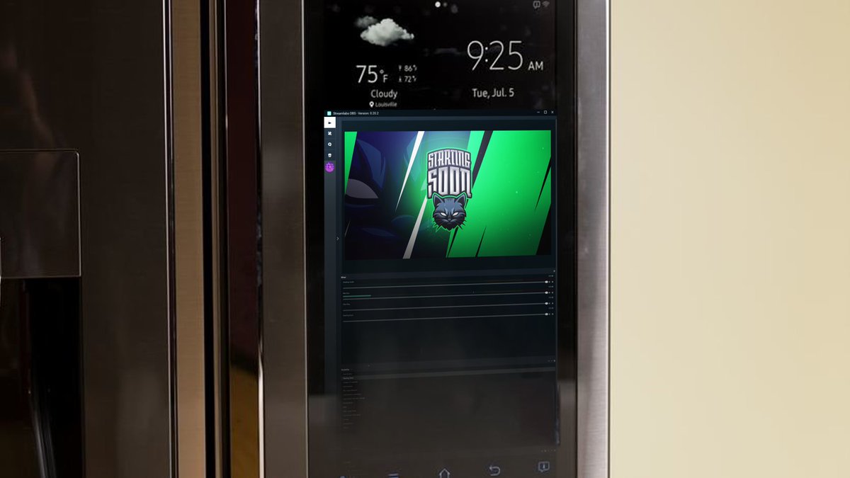 Introducing Streamlabs OBS for your smart fridge. Getting milk? Stream it. Need water? stream it. Looking in the fridge for no reason at all. STREAM IT.