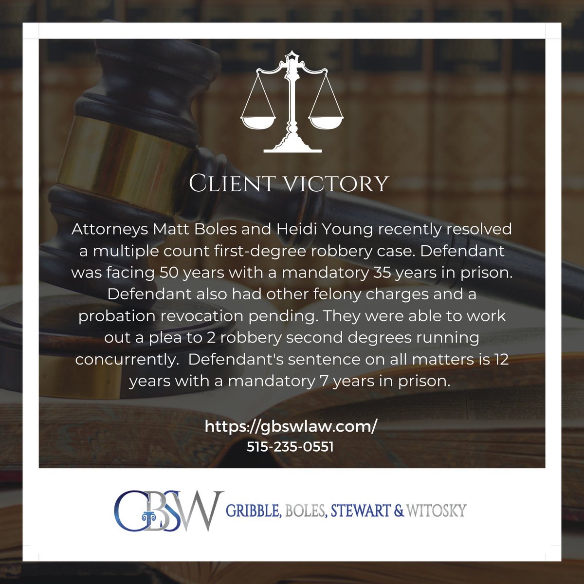 gbswlaw's tweet photo. If you or someone you know is facing criminal charges, give Matt Boles a call at 515-235-0551 https://t.co/wAVeYvfvET #criminaldefense  #criminalcharges #criminaldefenselawyer #criminallaw  #desmoines #iowacity #cedarrapids #councilbluffs #ames #davenport #waterloo #dubuque https://t.co/MW8sHVdcP9