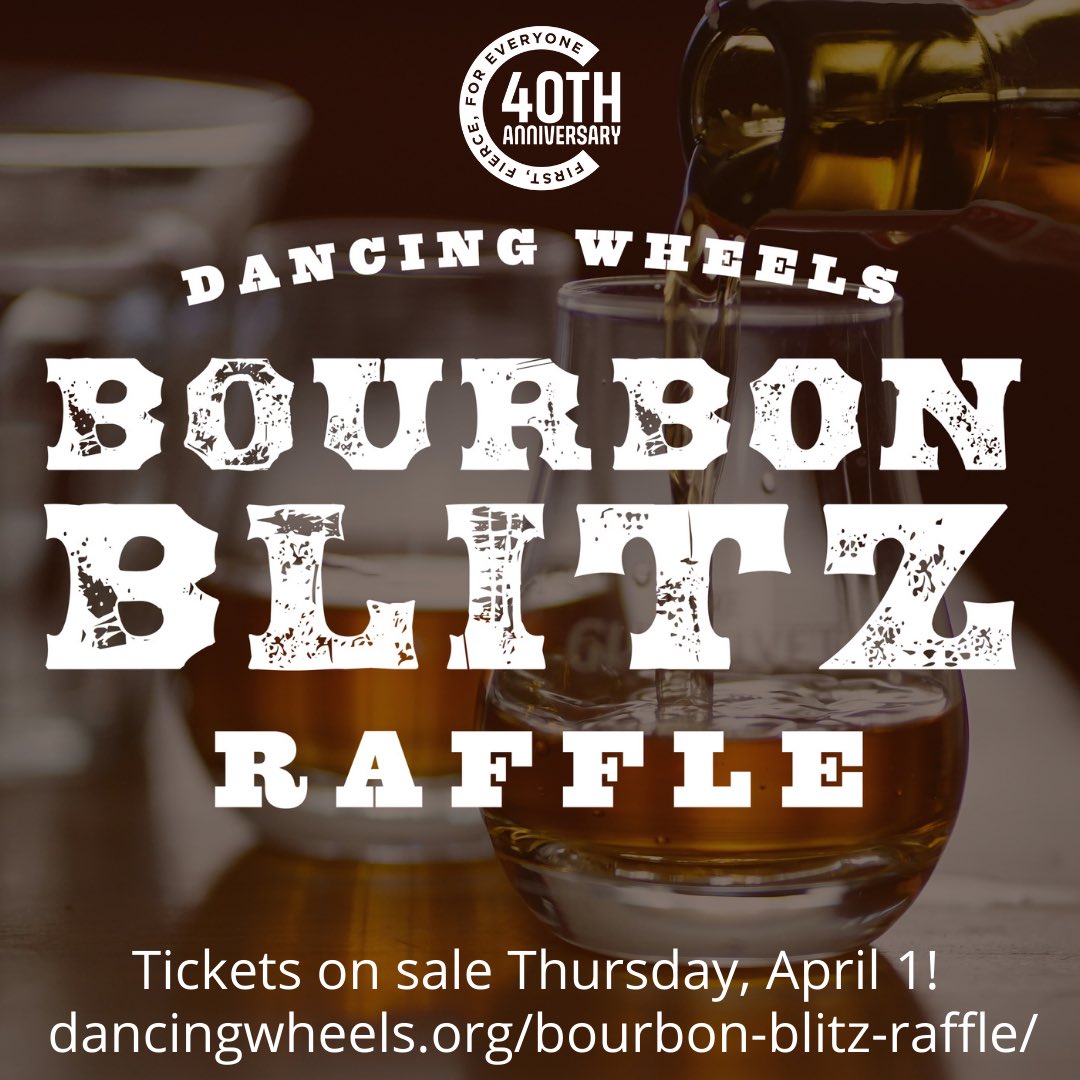 dancingwheels's tweet photo. We are excited to announce our Bourbon Blitz Raffle fundraising initiative! Learn more and purchase tickets to win a rare bottle of bourbon at https://t.co/fRUV5eNhWO! https://t.co/yvxLTgRcAA