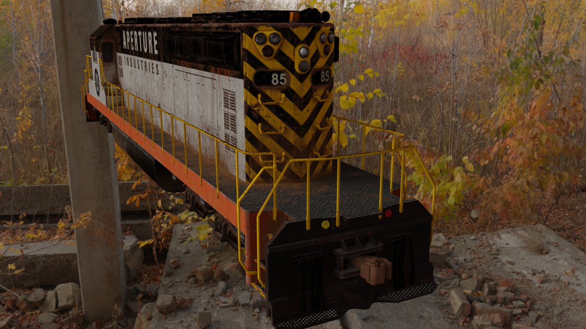AbyssPortal's tweet photo. Hey everyone, it's April 1st! Though this monthly update isn't a joke, I promise.

It's also a rather short one, not that progress isn't being made, we just want to keep it under the wraps for now. But we do have a locomotive model to show off made by @distantcosmos! https://t.co/V7LKS7Maxw