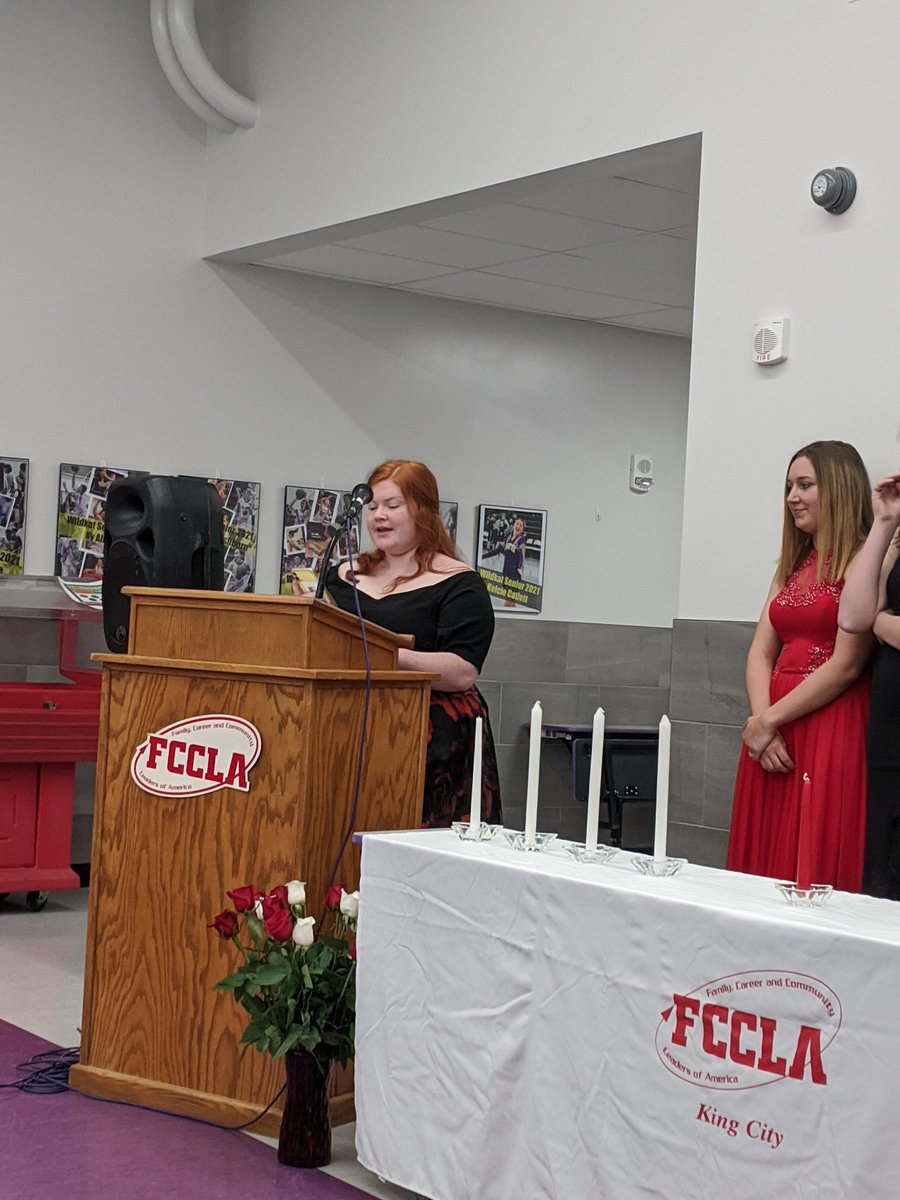 FCSt3ach3r's tweet photo. Senior, Joslyn Potts, says her farewell to FCCLA and Region 1. We are going to miss you, but your future is waiting! Your leadership will serve you well! @WildKatNation1 https://t.co/Q84Sg40Y05