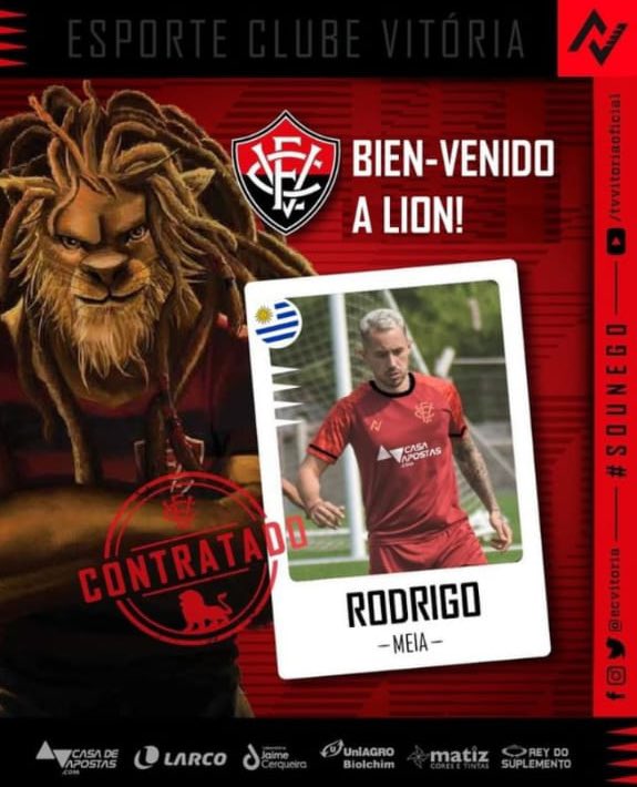 Ecvittoria's tweet photo. ¡Bienvenido, Amaral! 🇺🇾

O Leão confirma Rodrigo Amaral como a segunda contratação para a temporada 2021. O atacante de 23 anos já está treinando com os companheiros e se torna mais uma op��ão ofensiva para o treinador Rodrigo Chagas. 

#PegaLeao #SouNego https://t.co/xnLF7M3j8A