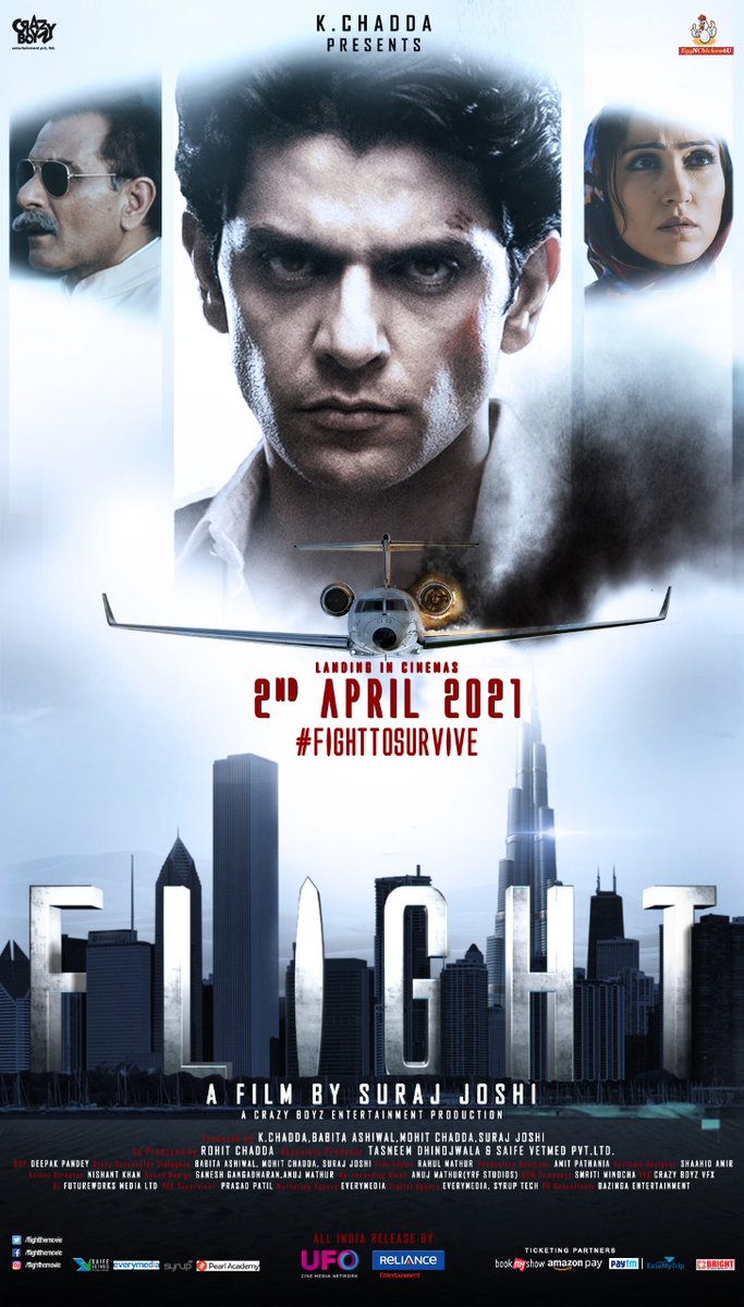 Watch #Flight in cinemas tomorrow! ✈️ #FightToSurvive
Book tickets now:
@PaytmTickets - bit.ly/Flight-PAYTM
<a href="/bookmyshow/">BookMyShow</a> - bit.ly/Flight-BMS
<a href="/amazonpay/">Amazon Pay</a> - bit.ly/Flight-AmazonP…
<a href="/flightthemovie/">FLIGHT</a> <a href="/imohitc/">Mohit Chadda</a> @HeyIshita 
<a href="/FanViveck/">Viveck Vaswani</a> <a href="/iampritampyaare/">Pritam Singh also known as pritam pyaare</a> <a href="/rowdy_jo/">Suraj Joshi</a> <a href="/Babitaashiwal/">Babita Ashiwal</a>