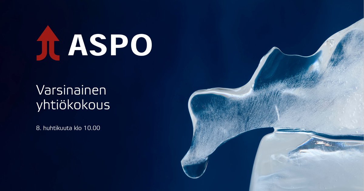 Poikkeusolosuhteista johtuen Aspon yhtiökokous järjestetään 8.4. ilman osakkeenomistajien läsnäoloa. Kaikki halukkaat voivat kuitenkin seurata yhtiökokouksen webcast-lähetystä Aspon kotisivujen kautta. Linkki lähetykseen lisätään etusivulle ensi viikolla. Tervetuloa mukaan!