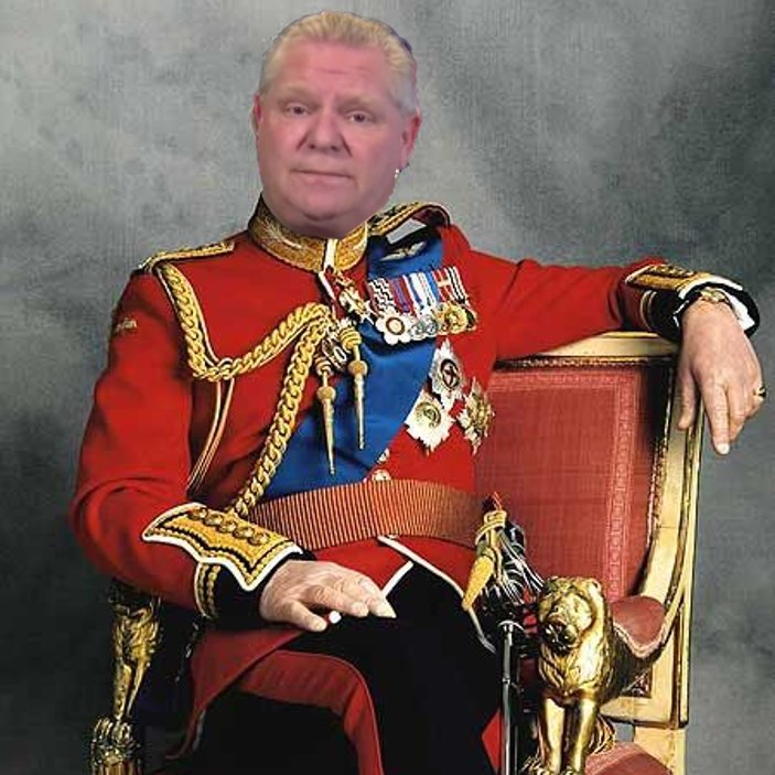 mynamesnotgordy's tweet photo. Doug Ford set to unveil new Pandemic Command Jacket today at today's 1:30 PM press conference. https://t.co/1bDrxfDeIF