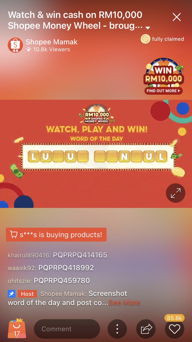ChemicalSyazwan's tweet photo. 1)Lurus Bendul
2)chemicalsyazwann
3) #ShopeeLiveMY https://t.co/9cyj9soXBa