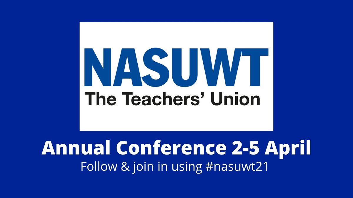 NASUWT's tweet photo. We're looking forward to being joined by teachers from across the UK for our annual conference, which starts tomorrow.
We might be online this year, but we still have a packed agenda of debates on the issues that matter to teachers.
Follow events at #nasuwt21 https://t.co/YSRRDfrghu