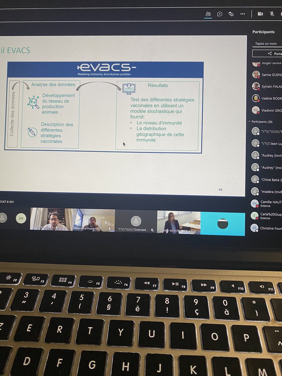 Francois_Roger's tweet photo. Soutenance de PhD Claire Hautefeuille @cirad @CevaSanteAnimal stratégies de vaccination influenza aviaire #HPAI #EVACS https://t.co/eb3BfcVsv4