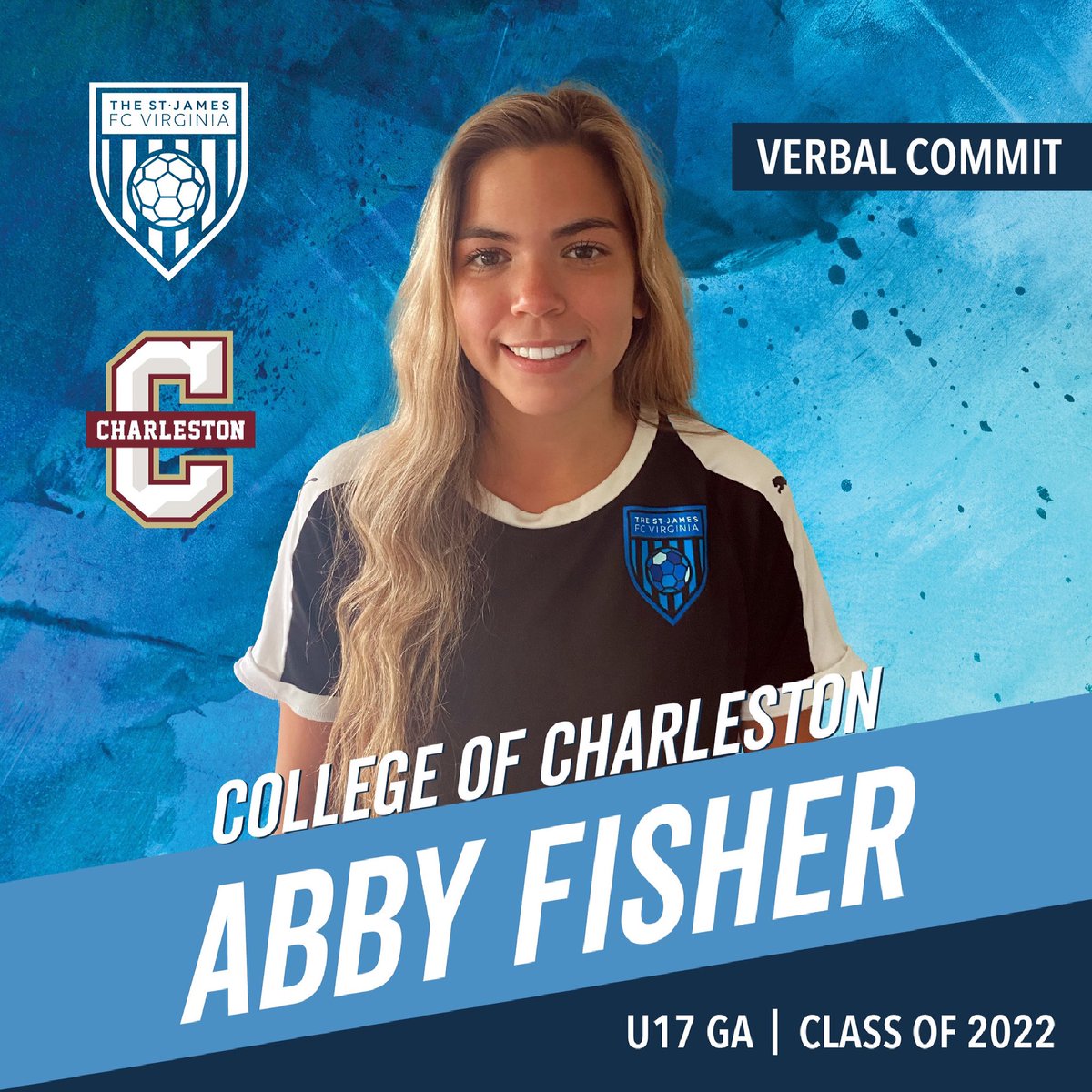 TheStJamesFC's tweet photo. 🚨COMMIT ALERT 🚨 

U17 @GAcademyLeague player, Abby Fisher, has verbally committed to play soccer at the College of Charleston 🎓⚽️ Abby has been a member of #FCV for over 10 years and we’re so proud to share her success! 🔥

#thefutureisFCV #CofC #comeCus @TheStJames @CofCWSOC https://t.co/byEEYPFWq8