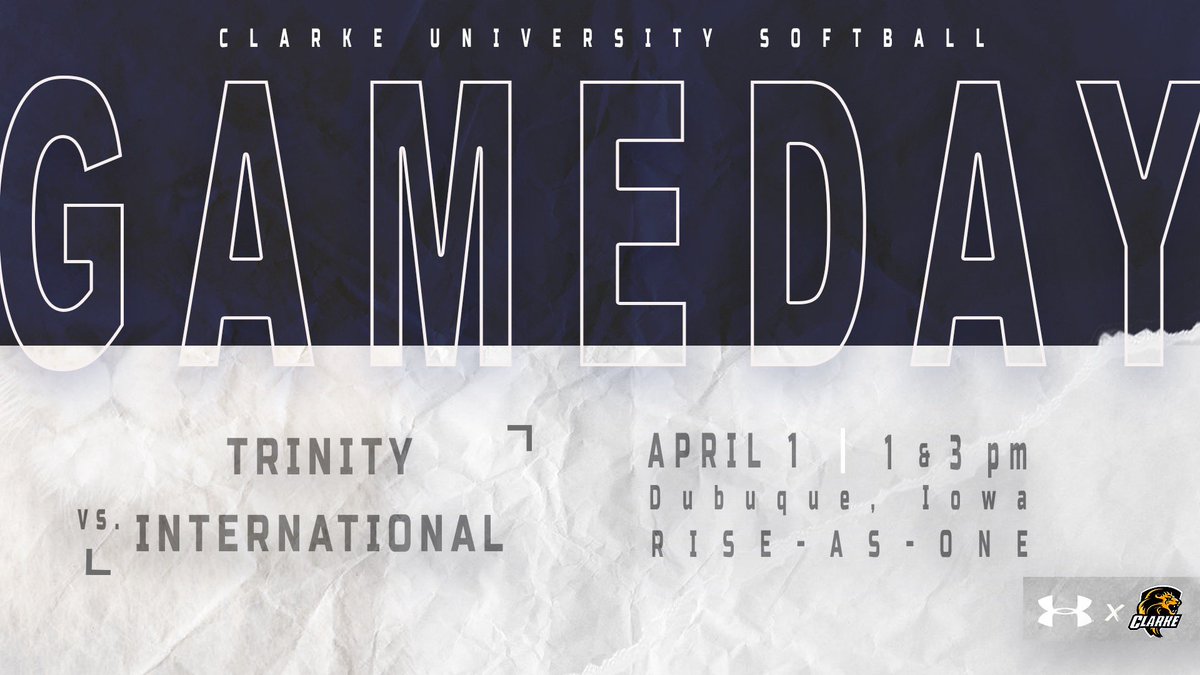 clarke_softball's tweet photo. No place like home. 

🥎 vs. Trinity International 
📍 Dubuque, Iowa
⏰ 1 p.m. first pitch
📈 https://t.co/MYXbGWLiOH
📹 https://t.co/Npwy4bcoKK

#RiseAsOne https://t.co/zEbXRXwQWL