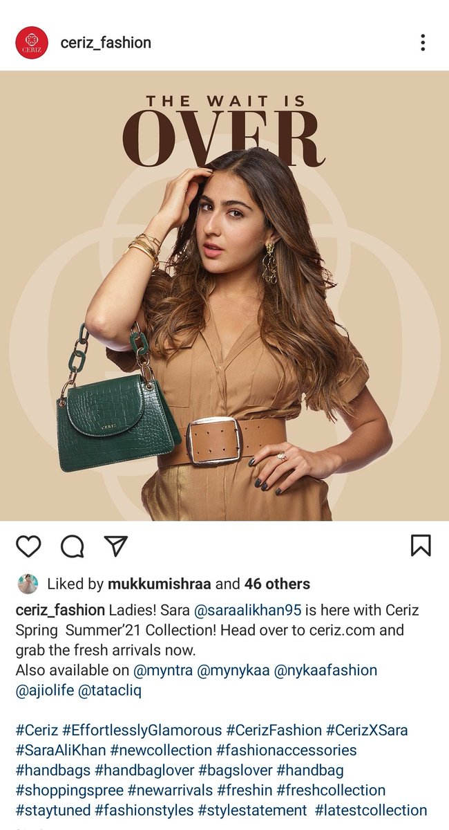 Saratimes95's tweet photo. Instagram| via Ceriz_fashion's IG post โค
#SaraAliKhan #Ceriz #NewCollection https://t.co/gauBc75Zya