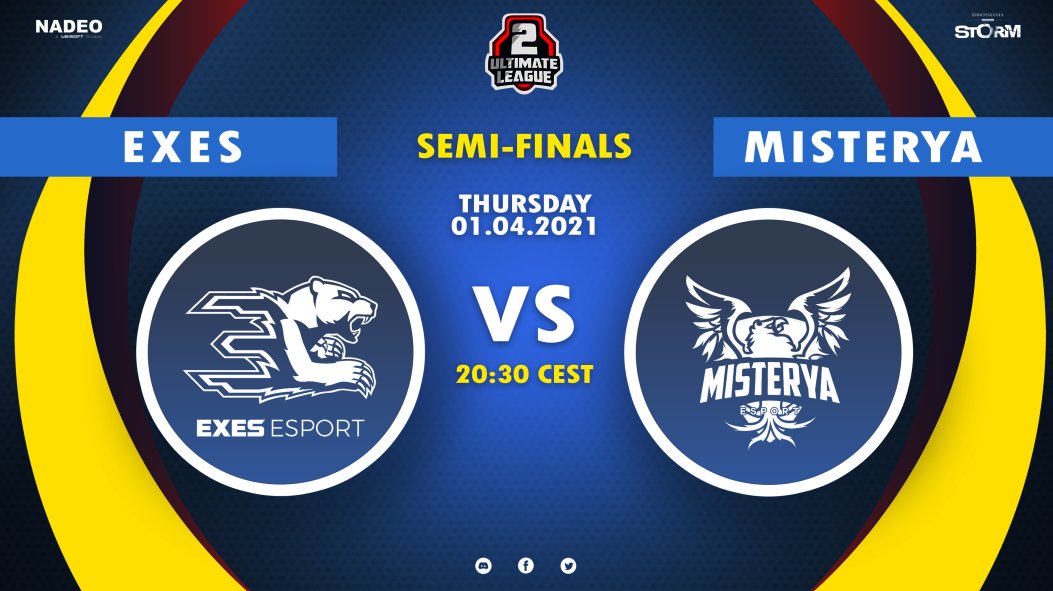 SEMI-FINAL 1

Huge match tonight between <a href="/eXeSeSport/">eXeS eSport</a> &amp; <a href="/MisteryaEsport/">MISTERYA</a> !

The winner will go in the Grand Final, pressure is here 🔥

CAST by Chairtic [FR] : twitch.tv/chairtic_

20:30 CEST