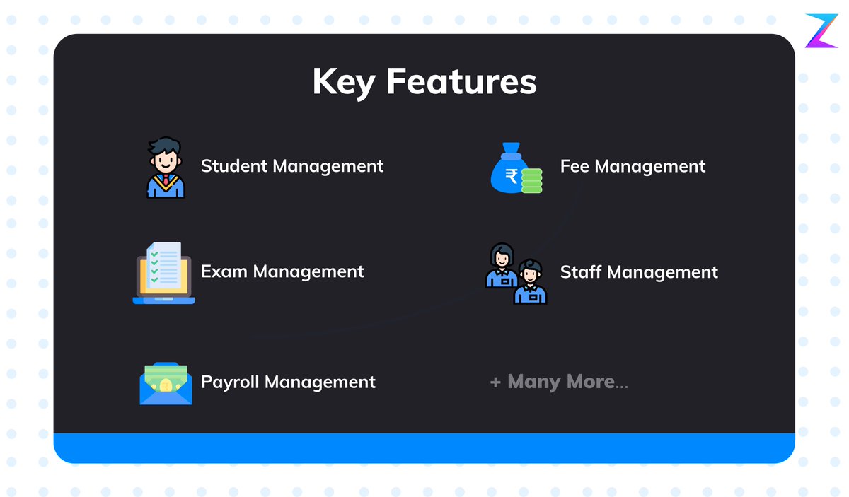 zixwer's tweet photo. Everything is digitalizing. Why shouldn't schools?
Zixwer has decided to take steps towards this.

Here Zixwer school ERP solutions come up with a platform for organizing all your schools data and activities efficiently. You can track students fees, performance, etc on fingertip https://t.co/g5eZXUWqbW