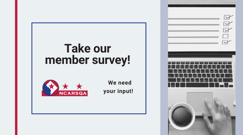 NCARSQA's tweet photo. NCARSQA members, check your inbox to take our member survey. We'd like your input regarding activities this year and appreciate your feedback! https://t.co/wVz6STepUe