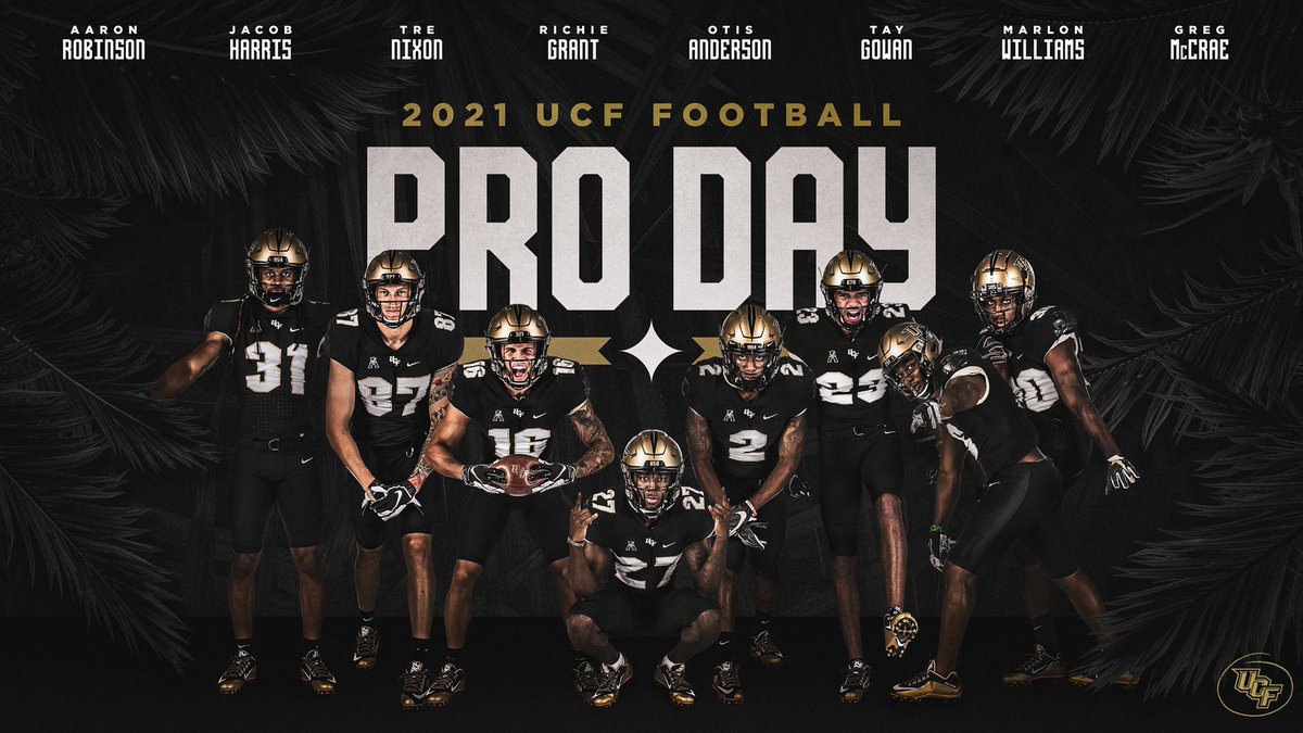 UCF_Football's tweet photo. Let’s put on a show, fellas‼️

#UCFProDay ⚔️ #BuiltByUCF https://t.co/yc3yLxGRxd