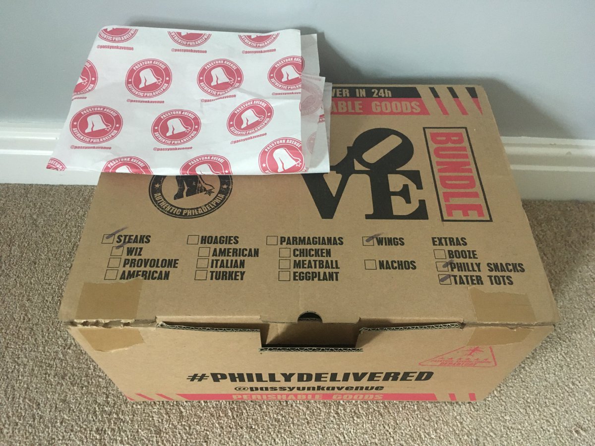 ian12358's tweet photo. A massive thanks to @batflips_nerds &amp; @passyunkavenue for the Opening Day LOVEbundle - it looks awesome! Only 4.5 hours to go until we can enjoy some awesome food with baseball back on the TV. We can't wait! Cheers! #LOVEbundle #brotherlylove https://t.co/poEmw58v4J