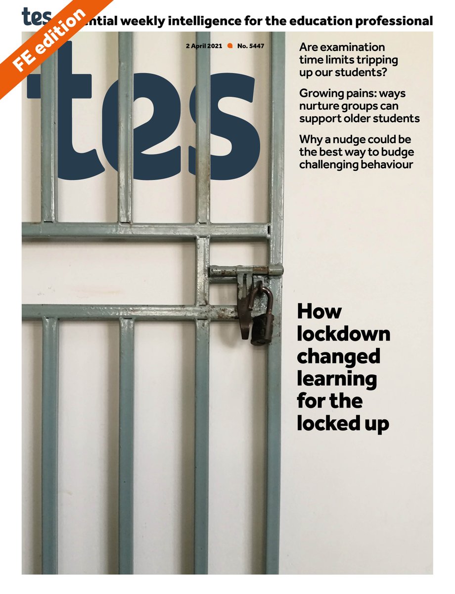 I'm really proud of this feature in tomorrow's <a href="/tes/">Tes magazine</a>: I talk to the experts about the impact Covid has had on prison education and find lack of access to tech plus policymakers’ failure to prioritise inmates’ needs means prison educators have been facing an uphill struggle