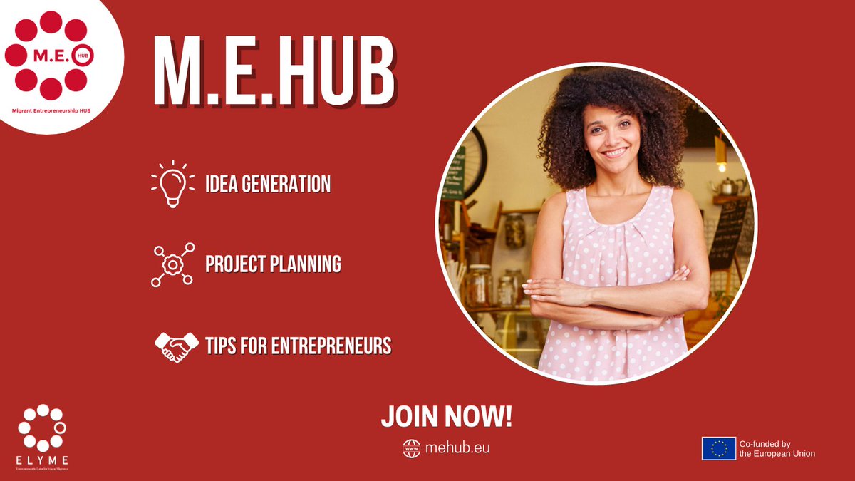 🔴 WELCOME TO M.E.HUB A European network of organisations, NGOs, and institutions working for the personal and professional growth of people with migrant backgrounds. Discover more about our community and be part of it! ➡️ mehub.eu
