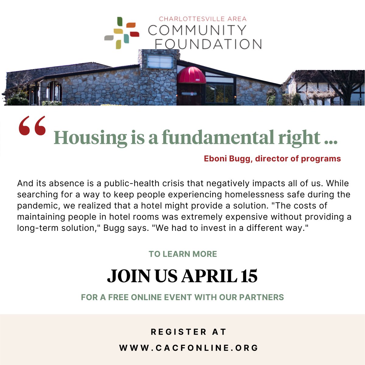 How did this grant come about? Why is it so important? Eboni Bugg explains. <a href="/PiedmontHousing/">Piedmont Housing</a> @vshousing <a href="/PacemShelter/">PACEM</a>