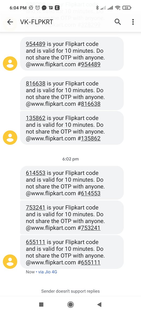 Raghu9945's tweet photo. @flipkartsupport Team any update on this again iam getting otp now https://t.co/SxPyFPp89t