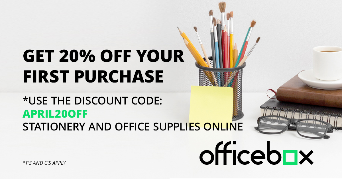 YourSchoolBox (@yourschoolbox) on Twitter photo It may be April 1st, but it's not joke, you can get 20% Off your first-time order with <a href="/OfficeBox_SA/">OfficeBox SA</a>. All you newbies can get your first order in by using the voucher code APRIL20OFF. Get your discount now and Shop Here: hubs.ly/H0Kkspm0 It may be April 1st, but it's not joke, you can get 20% Off your first-time order with <a href="/OfficeBox_SA/">OfficeBox SA</a>. All you newbies can get your first order in by using the voucher code APRIL20OFF. Get your discount now and Shop Here: hubs.ly/H0Kkspm0