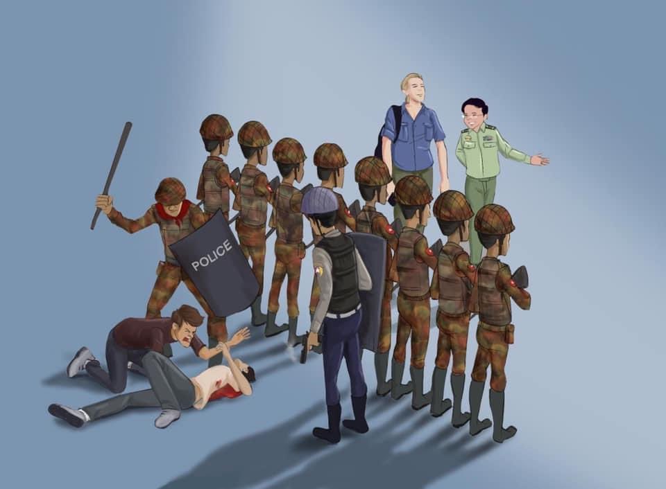 Nyein Zar (@nyeinzar1) on Twitter photo The visit of CNN's <a href="/clarissaward/">Clarissa Ward</a> to Myanmar has generated all sorts of cartoons. The TRUTH may hurt for a little while, but a LIE hurts forever...
#WhatsHappeningInMyanmar #RejectMyanmarMilitaryCoup #SaveMyanmar The visit of CNN's <a href="/clarissaward/">Clarissa Ward</a> to Myanmar has generated all sorts of cartoons. The TRUTH may hurt for a little while, but a LIE hurts forever...
#WhatsHappeningInMyanmar #RejectMyanmarMilitaryCoup #SaveMyanmar