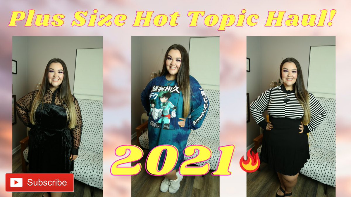 chubbyspice_'s tweet photo. Check out my #plussize @HotTopic haul!! I'm obsessed with My Hero Academia. 😶

https://t.co/gI0PSt5yo3 https://t.co/A7lzp2rTPg