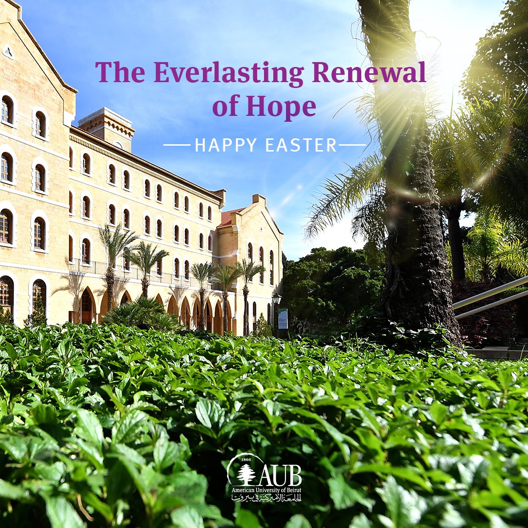 AUB_Lebanon's tweet photo. Happy Easter from #AUBFamily to you!
 
May your Easter basket be full of hope, happiness, prosperity, and peace today and always! #AUB https://t.co/9Qu0DqKycU