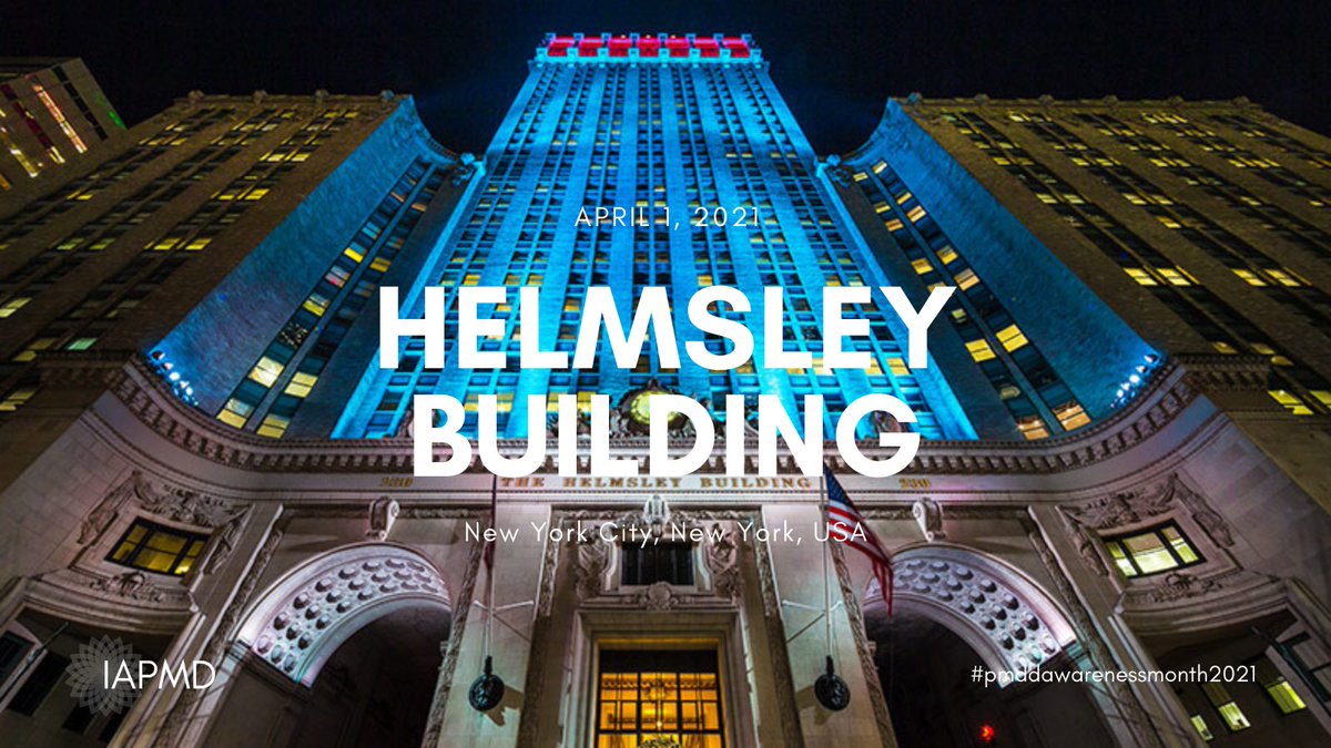 IAPMDglobal's tweet photo. #PMDDAwarenessMonth2021 is here, and throughout April, buildings &amp; landmarks around the world will light up TEAL to shine a light on PMDD awareness ✨

One of the first up, is the #HelmsleyBuilding, NYC!

@newyorknews @NewYorkNews3 @NYNewsReporter 

#PMDD #PMDDPeeps #NYC https://t.co/VjkcIASc8o