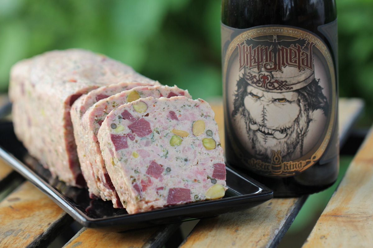 hinckleymeats's tweet photo. Pâté de Campagne w/ Smoked Elk Heart, Pistachio & @properwhiskey hits the deli case today @eastendmkt. Take it home with a @jesterkingbrewery Viking Metal Blend #3. #LiveFancy https://t.co/kv4gFEGBJT
