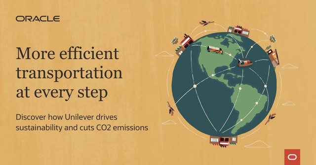 lilykingcomms's tweet photo. With an #AdaptiveLogistics network, @Unilever cut fuel consumption and CO2 emissions. Find out how @Oracle #TransportationManagement helped to drive #sustainability. https://t.co/vVzp2Ryahv https://t.co/tlXUUKqhwy