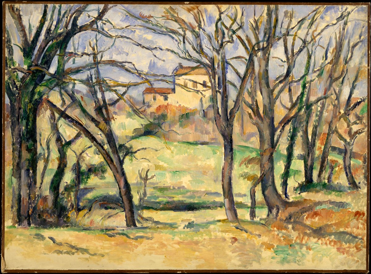 lauraheathstout's tweet photo. Today in #eng101 #expositorywriting #politicsofarchheritage, we're doing peer review! First, we're practicing on a first draft of MINE from MY freshman year of college: a formal analysis of this Cezanne painting from @metmuseum that I wrote for an art history class. https://t.co/W7gCNz2yj2
