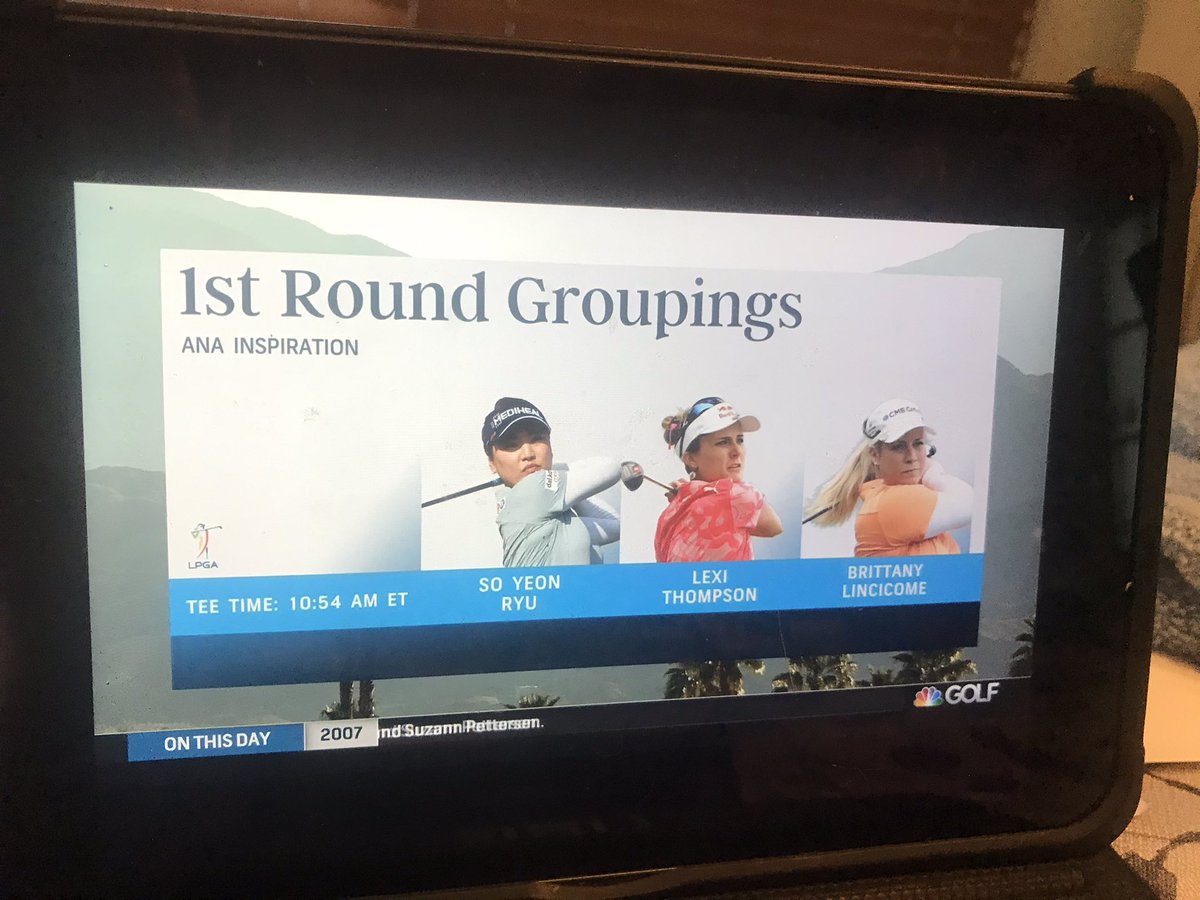 I am excited about @ANAinspiration! Last night Dreamt I was in the car with <a href="/Brittany1golf/">Brittany Lincicome</a>, headed to the golf course. She was showing me her hotel rewards card. She said “I show the hotel this card and they charge me this. If I bring my baby, it’s this!” Go Team B! Good Luck!⛳️