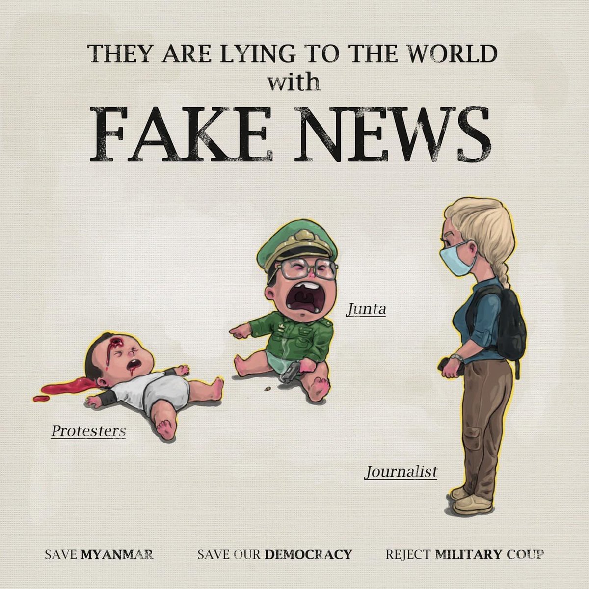 sone_sone97's tweet photo. “They are lying to the world with fake news”

#savemyanmar 
#savedemocracy 
#rejectmilitarycoup 
#whatshappeninginmyanmar https://t.co/j85iZJlaOL