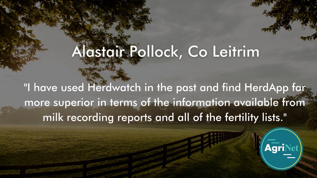 AgriNetFarm's tweet photo. AgriNet HerdApp helps you be organised for the breeding season with fertility lists all at the palm of your hand #AgIE #BreedingSeason #HerdAppHelps #AgriNetTestimonials https://t.co/k0c0giQkSV