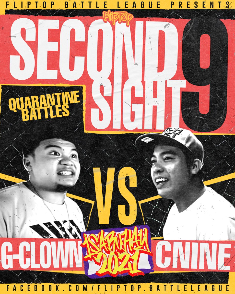 FlipTop_Battles's tweet photo. Bakbakan ulit mula sa beterano at isang up and comer!
https://t.co/Lq2XXEjgth
#GClown #CNine #SecondSight9
#FlipTop #Isabuhay https://t.co/VKU73uQYat