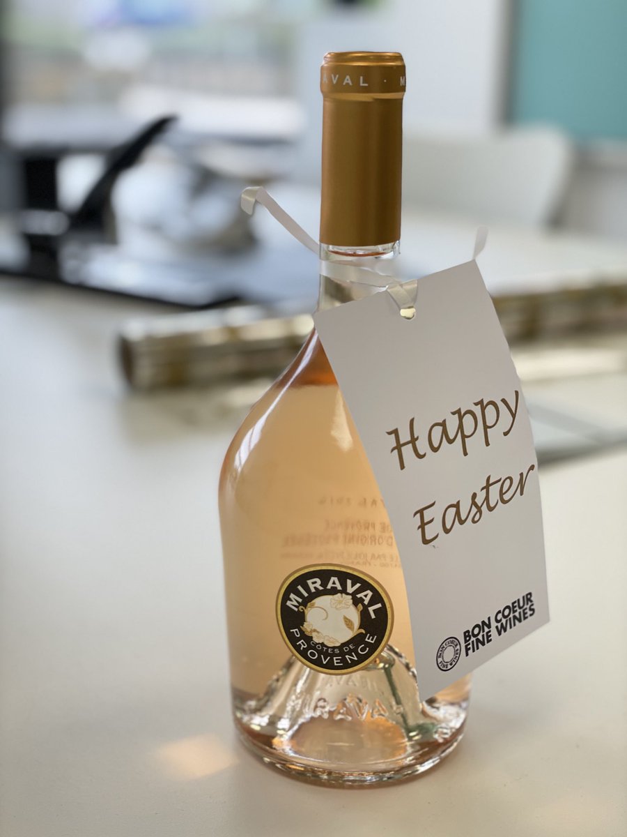 Happy Easter to everyone from Boncoeur. Easter presents for our hard working team ⁦@miravalwines⁩ #greatplacetowork #thankyou #rose #present