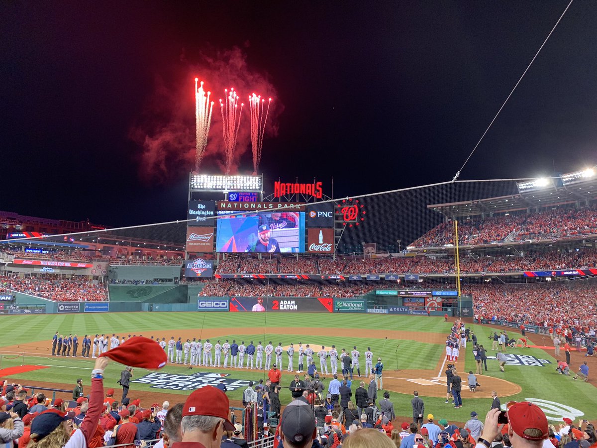 katieyee's tweet photo. Last day we saw the Nats in person - October 2019. Been waiting for this for 18 months! Let’s go @Nationals #OpeningDay2021 https://t.co/n9E2Khn6JK