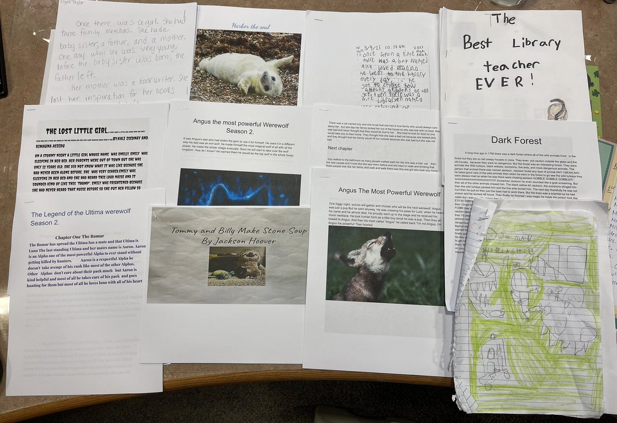 Ledgeview_Lib's tweet image. WOW!!! March was a busy month!! On top of normal library activities we have 17 new budding authors/illustrators!! 4 students completed the March reading challenge!!  I am Blessed  beyond measure to be able to work in this amazing job!! #everyonehasastory  #ledgeviewlibrary